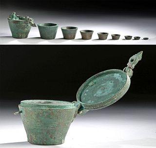 16th C. German Bronze Nested Measuring Cups (9)