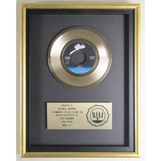 "Beat It" RIAA Gold Award Presented to Michael Jackson