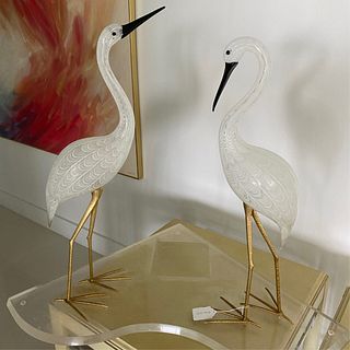 Licio Zanetti Murano "Two Cranes" Sculpture