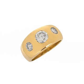 Diamond and 14K Gypsy Ring