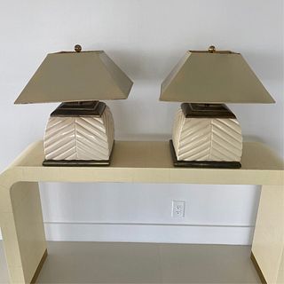 Pair of Tommaso Barbi Style Modern Lamps
