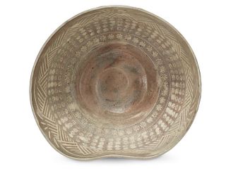 A Large Mishima Ware Studio Pottery Bowl