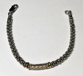Lagos Caviar Spark Diamond 18K SS  Bracelet