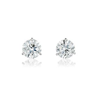 Diamond Stud Earrings, 3.02 CTW