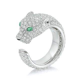 Diamond Panther Ring