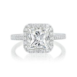2.55-Carat Square-Shaped Diamond Ring