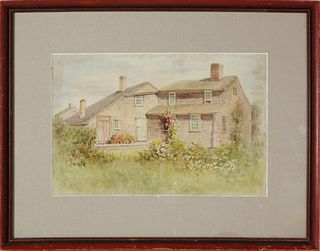 Jane Brewster Reid Watercolor on Paper, "New Dollar Lane Garden, East"