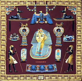 Hermes Tutankhamun Silk Scarf