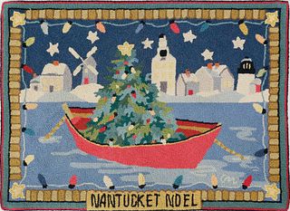 Claire Murray Hooked Rug, "Nantucket Noel"