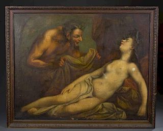 Painting of Pan and Venus, o/c