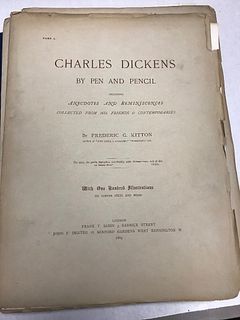 Charles Dickens  Pen and Pencil Supplement Frederic George KITTON 1889 ANTIQUE