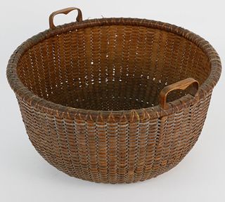 19th Century Round Open Nantucket Basket