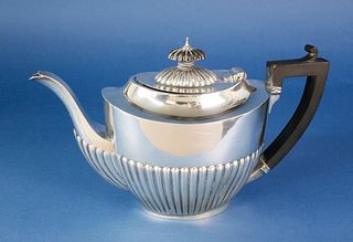English Silver and Ebony Tea Pot