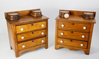 Pair of 19th Century Pine Youth Chest of Drawers