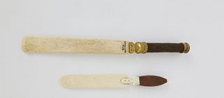 Two 19th Century Whalebone Page Turners