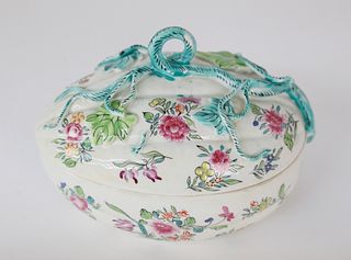 Diminutive French Gourd Form Porcelain Tureen, 19th c.