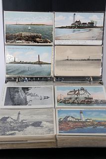 Collection of Old U.S. Lighthouse Postcards