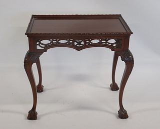 Antique Chippendale Style Mahogany Center Table.
