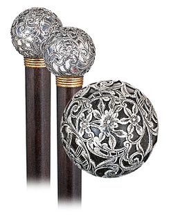 Hard Stone, Silver and Gold Dress Cane