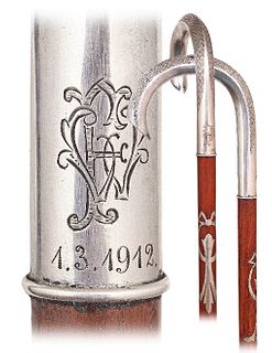 Silver Art Nouveau Cane