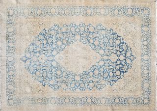 Vintage Washed Persian Kashan Carpet
