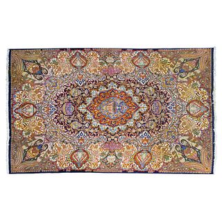 Rug, Early 20th century, Persian style, In cotton and wool, Decorated with floral motif
