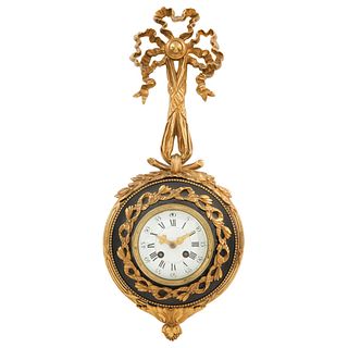 Wall Clock, France, Early 20th century, Blued and gilt bronze.