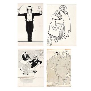 EL CHANGO GARCÍA CABRAL, Untitled, Unsigned, Ink on paper, Varying sizes, Pieces: 4