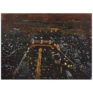 MANUELA GENERALI, La capital, Signed on front, Signed and dated México Distrito Federal 2009 on back, Acrylic/canvas, 55.1 x 74.8" (140x190cm), Certif