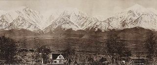 Antique Panorama Photo of Eastern Sierras, California