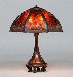 Handel 8-Panel Mica Lamp c1910