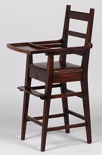 Roycroft Mahogany High Chair c1905