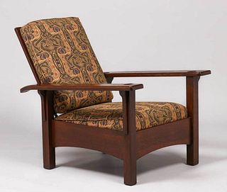 Limbert Morris Chair Extra Long Arms c1910