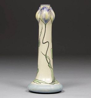 Roseville Persian Floral Candlestick c1910s