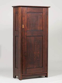 Gustav Stickley One-Door Wardrobe c1902