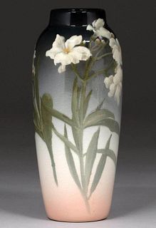 Rookwood Iris Glaze Floral Vase Elizabeth Barrett 1904
