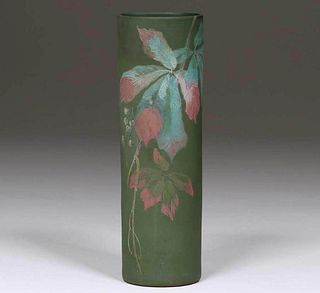 Radford Pottery "Thera" Matte Green Cylinder Vase