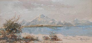 Clarke Miller Watercolor Grand Tetons 1896