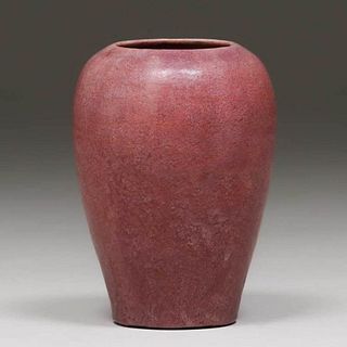 Volkmar Pottery Matte Red Vase c1910