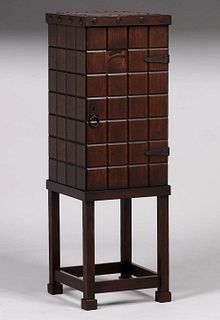 Early Stickley Brothers Copper-Top Cellarette c1902