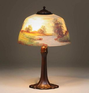 Jefferson Reverse Painted Lamp c1910s