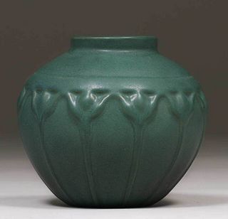 Van Briggle #829 Matte Green Vase 1915