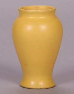 Marblehead Pottery Matte Yellow Vase c1910