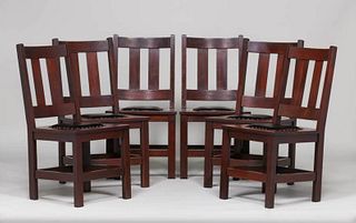 Set of 6 Limbert Dining Chairs c1905