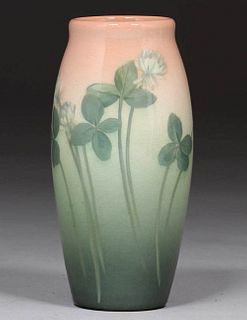 Rookwood Jeweled Porcelain Floral Vase Elizabeth