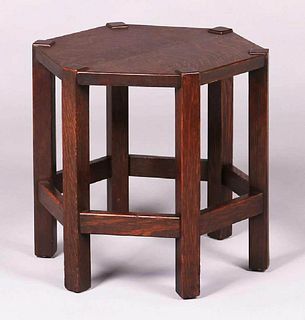 Michigan Chair Co Hexagonal Side Table c1910