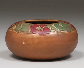 Rookwood Carved Bowl Rose Fechheimer 1905