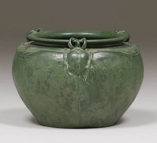 Contemporary Ephraim Faience Scarab Vase