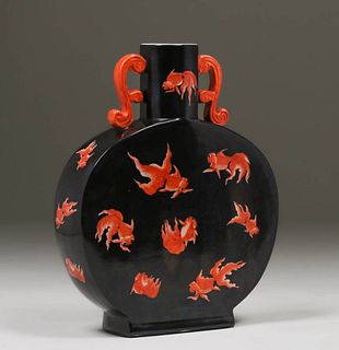 Antique Chinese Koi Fish Vase