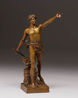 Eugene Marioton French Bronze Devoir Civique 1904